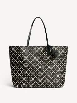 Online By Malene Birger Abi tote bag med print Black