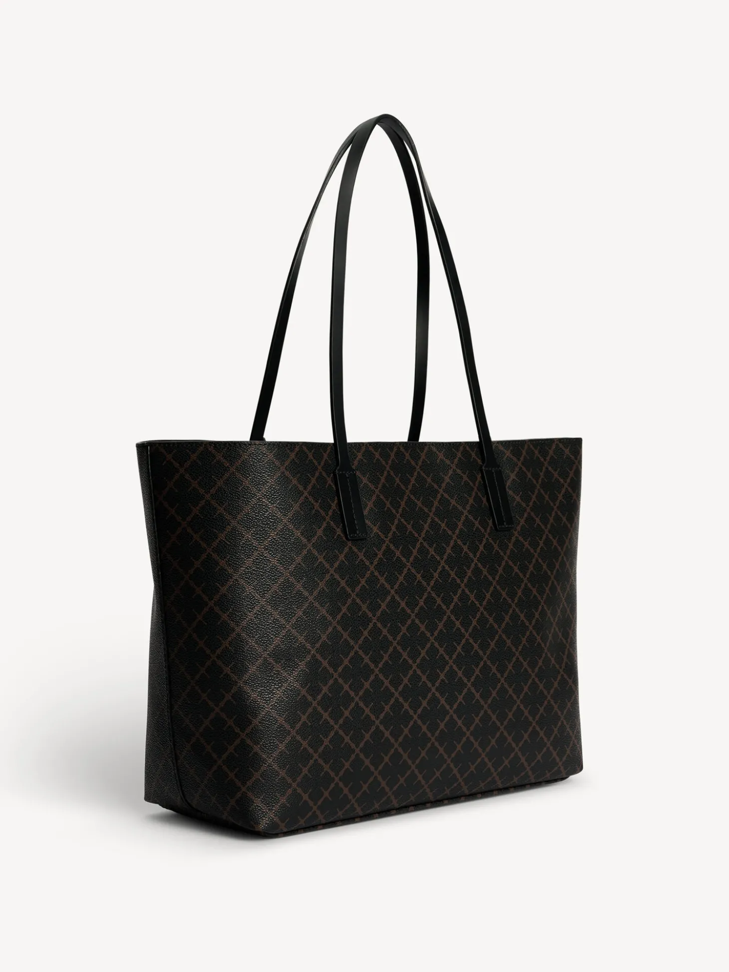Hot By Malene Birger Abigail tote bag med print DarkChokolate