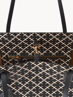 Clearance By Malene Birger Abigail tote bag med print Black
