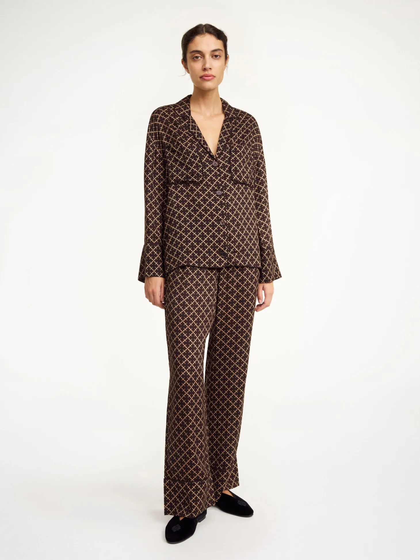 Sale By Malene Birger Ameliano bukser med brede ben SignatureFlower