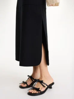 Clearance By Malene Birger Angello midinederdel i uld Black