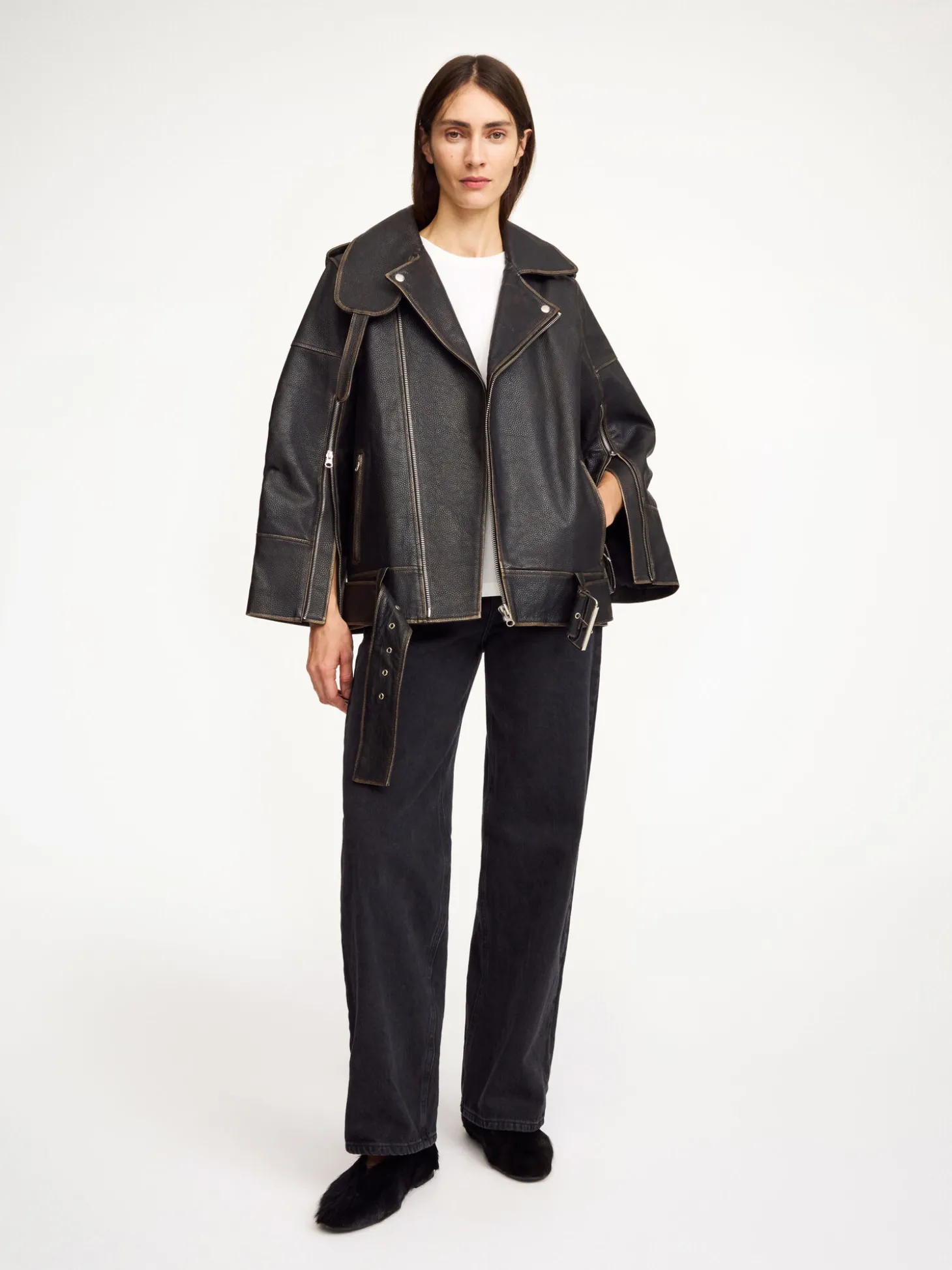 Clearance By Malene Birger Beatrisse læderjakke Black