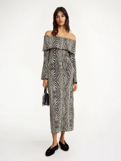 Online By Malene Birger Bennie midikjole Zebra