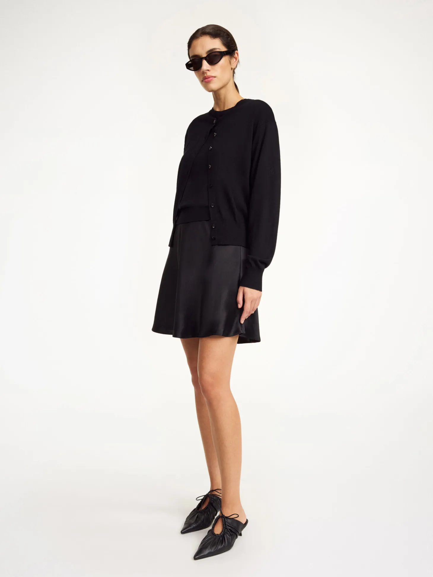 New By Malene Birger Bobbas mininederdel Black