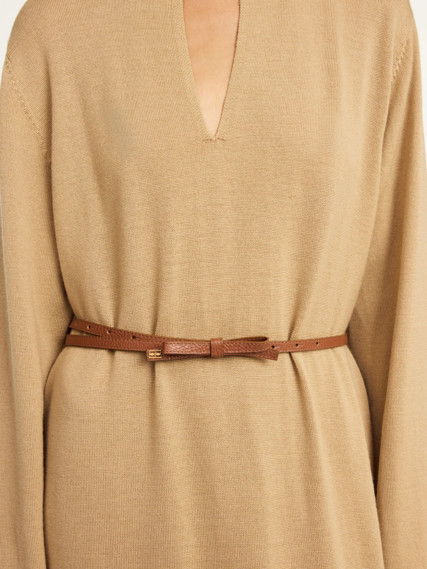 Fashion By Malene Birger Booma læderbælte DarkTan