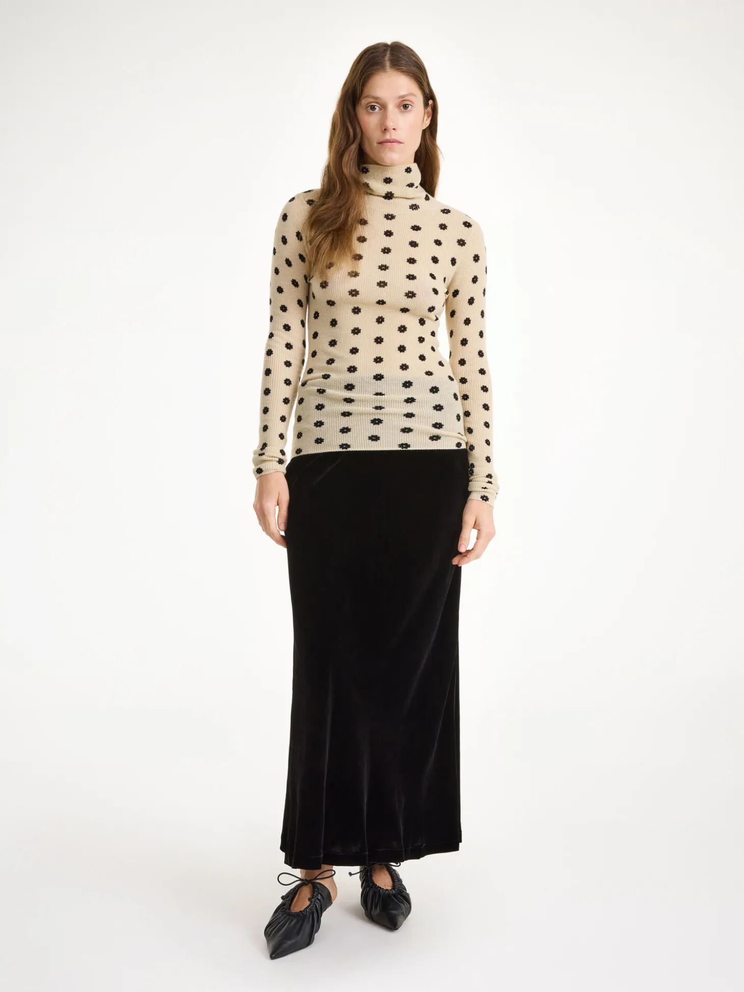 Fashion By Malene Birger Boshan midinederdel Black
