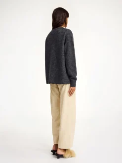 Discount By Malene Birger Briella sweater i mohair GreyMelange