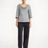 Fashion By Malene Birger Bryar T-shirt i bomuld GreyMelange