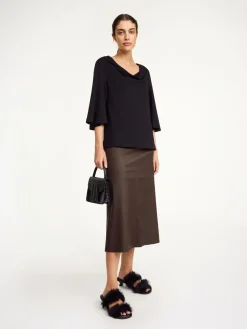Sale By Malene Birger Bryar T-shirt i bomuld Black