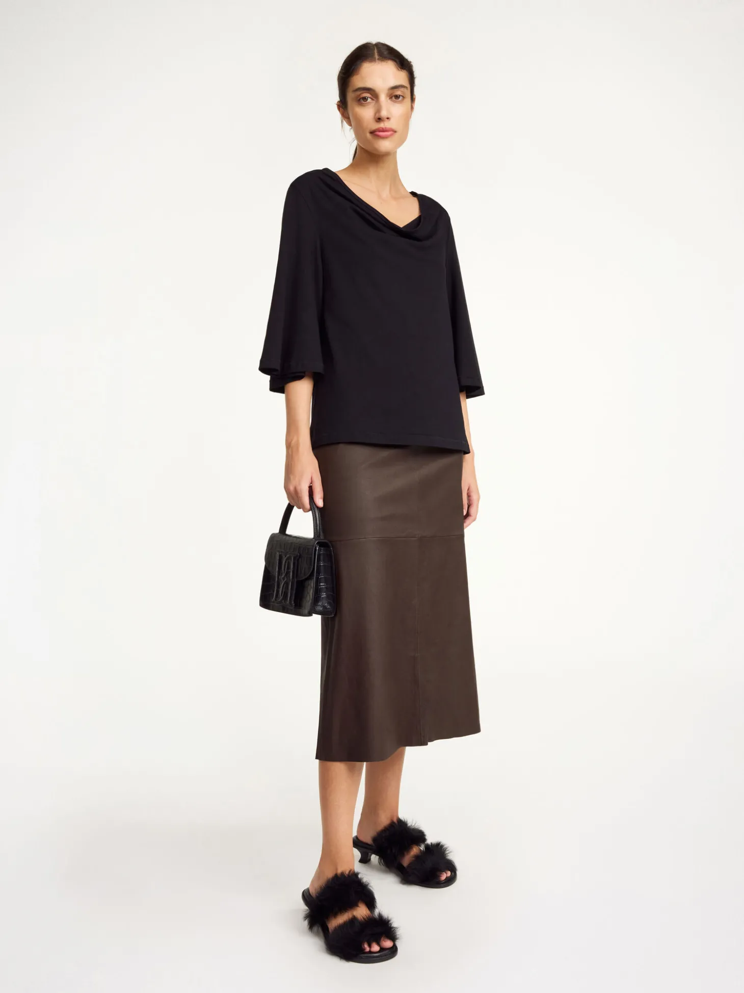 Sale By Malene Birger Bryar T-shirt i bomuld Black