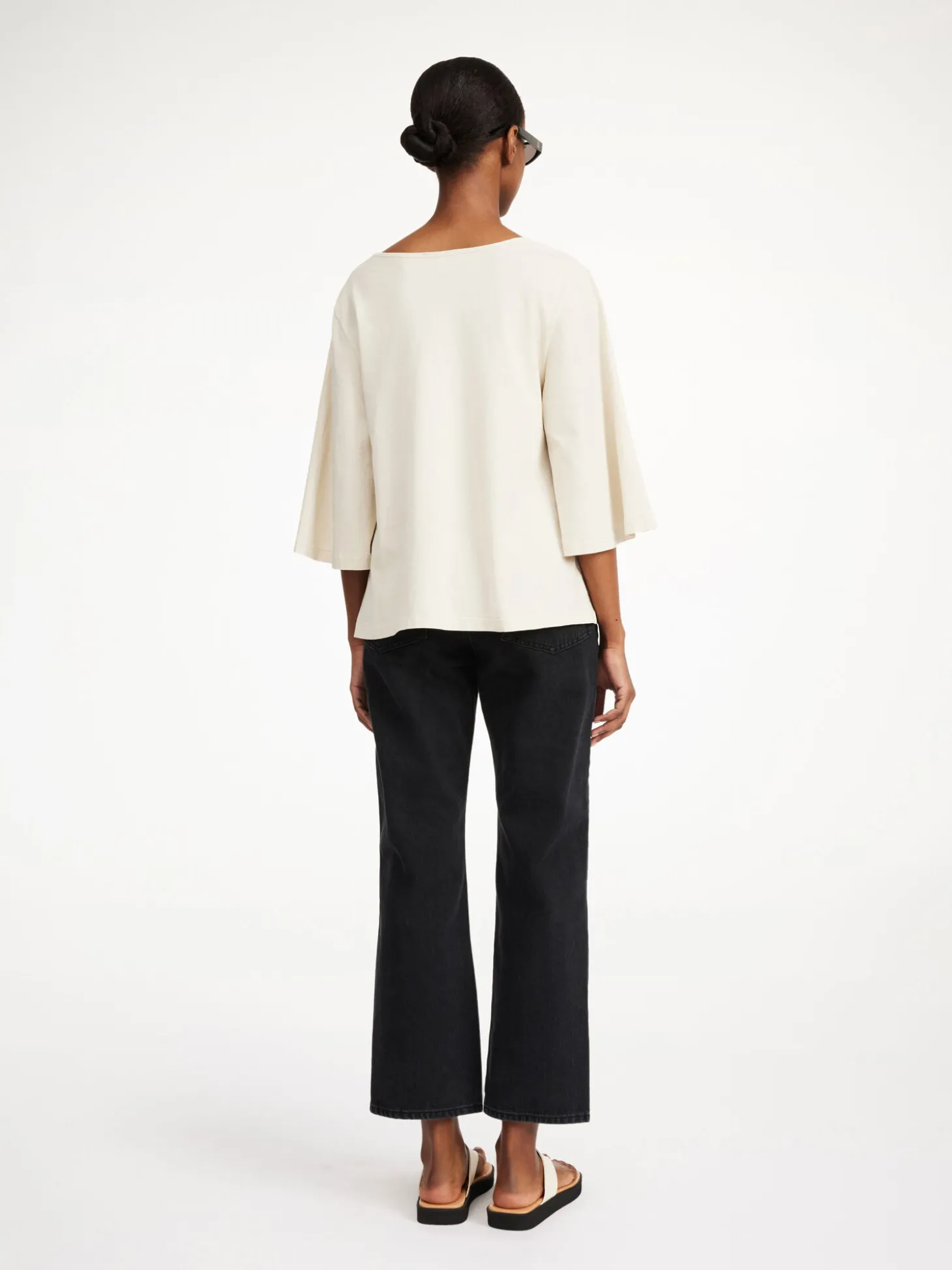 Outlet By Malene Birger Bryar T-shirt i bomuld OysterGray