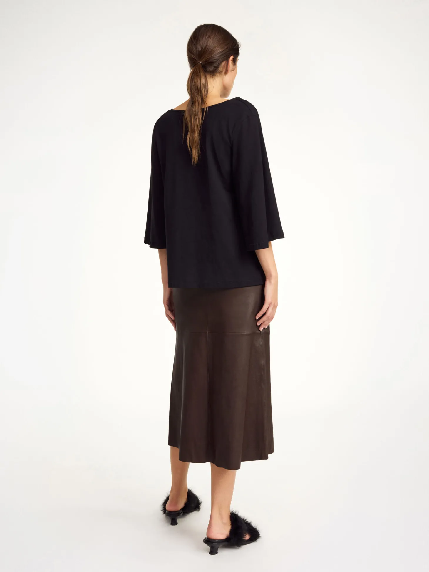 Sale By Malene Birger Bryar T-shirt i bomuld Black
