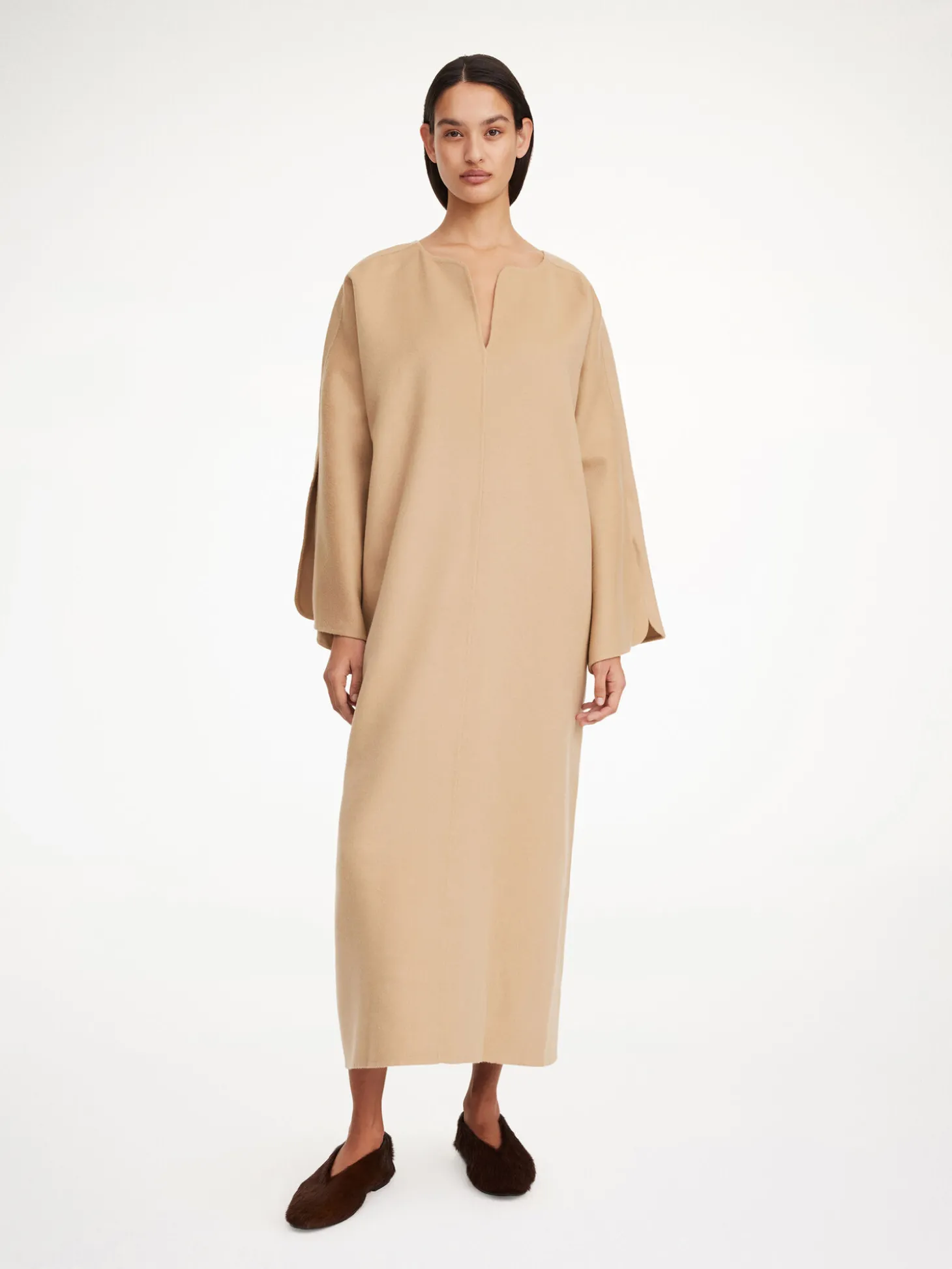 Outlet By Malene Birger Cais kjole i uld DarkSand