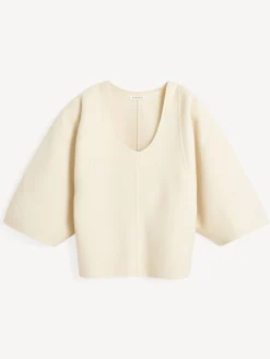 Clearance By Malene Birger Calya bluse i uld Pearl