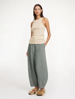 Discount By Malene Birger Carlien bukser i uld GreyMelange
