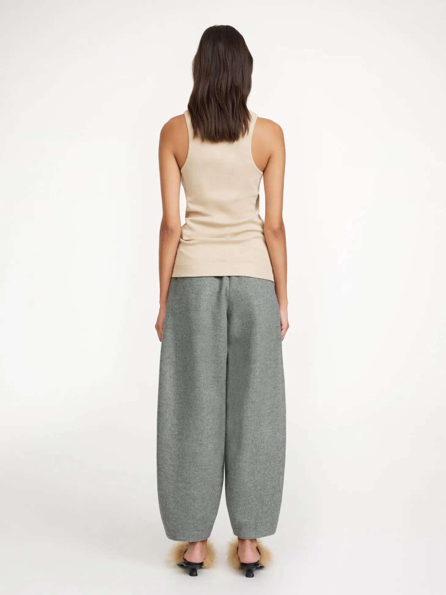 Discount By Malene Birger Carlien bukser i uld GreyMelange