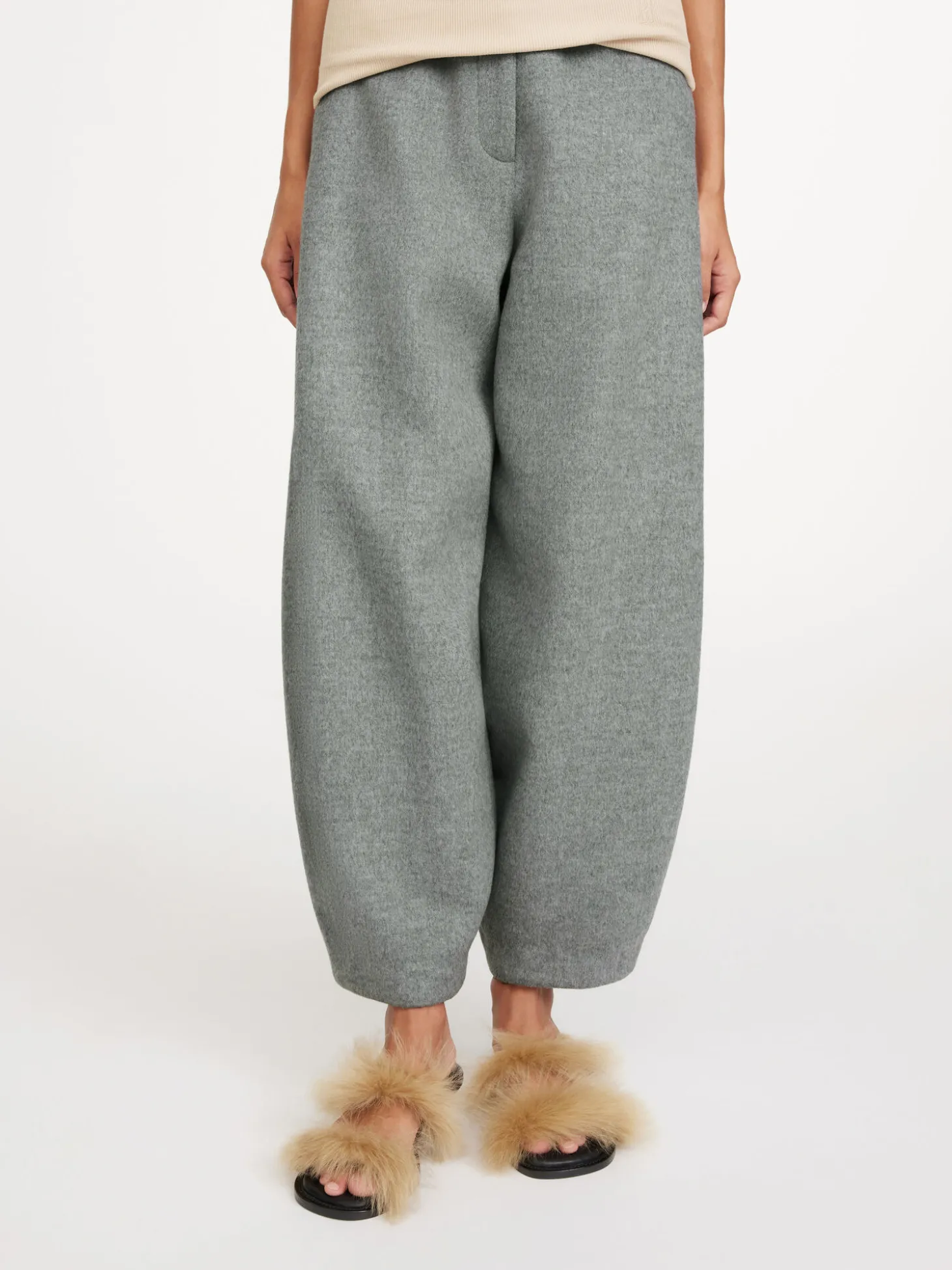 Discount By Malene Birger Carlien bukser i uld GreyMelange