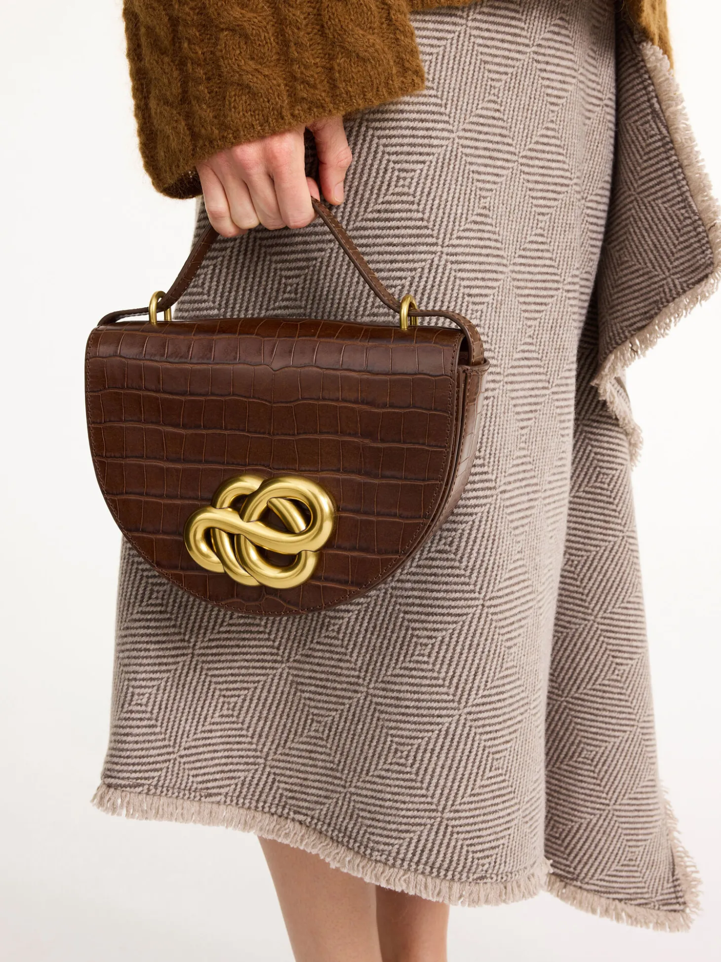 New By Malene Birger Cebella skuldertaske i læder Bison