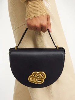 Outlet By Malene Birger Cebelle skuldertaske i l&aelig;der Black