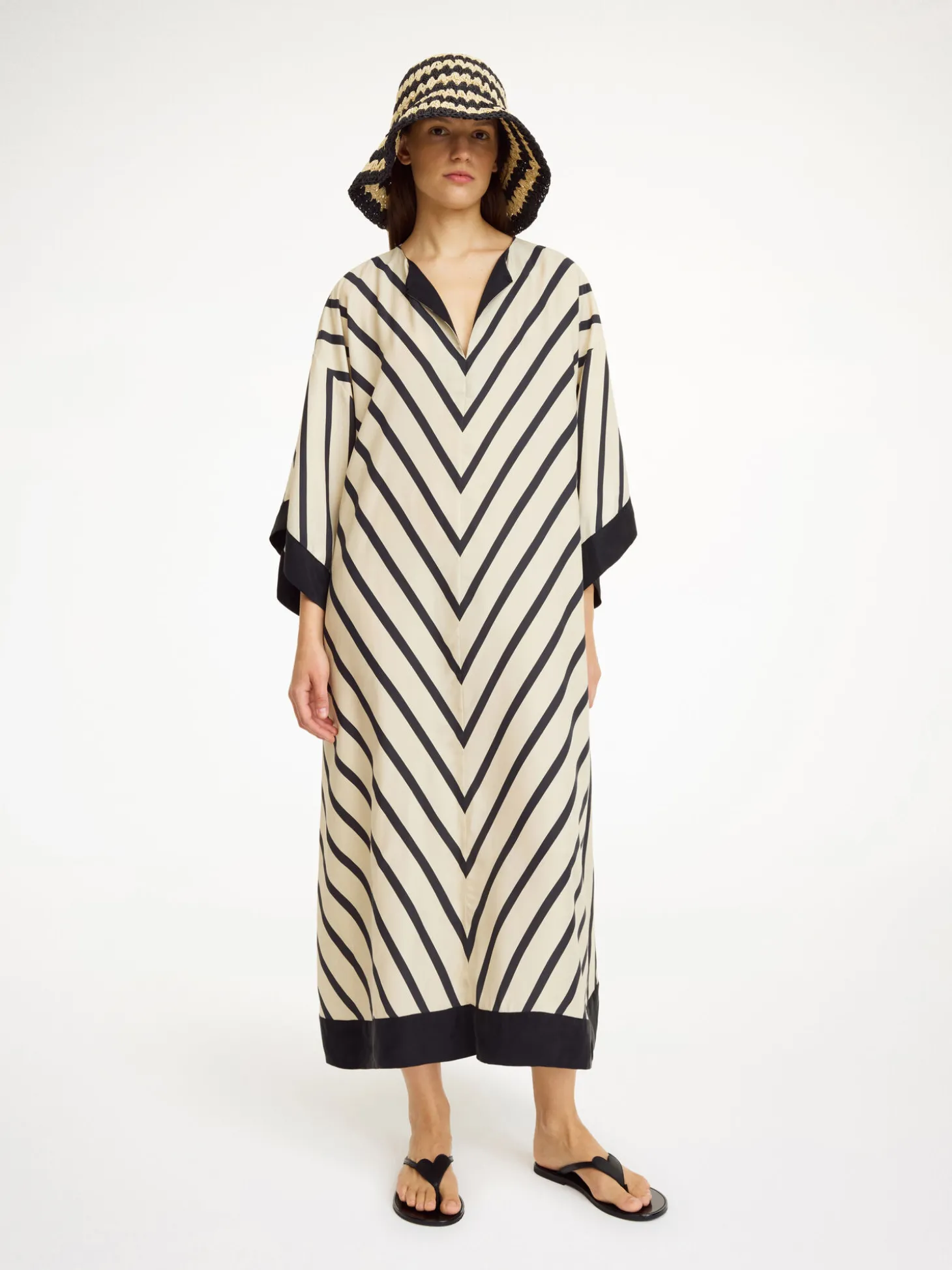 Online By Malene Birger Cicine maxikjole DiagonalStripe