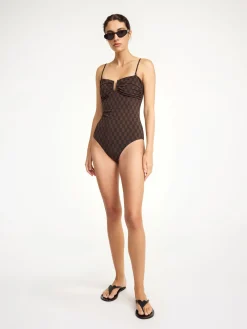 Discount By Malene Birger Cocesa badedragt DarkMahogany