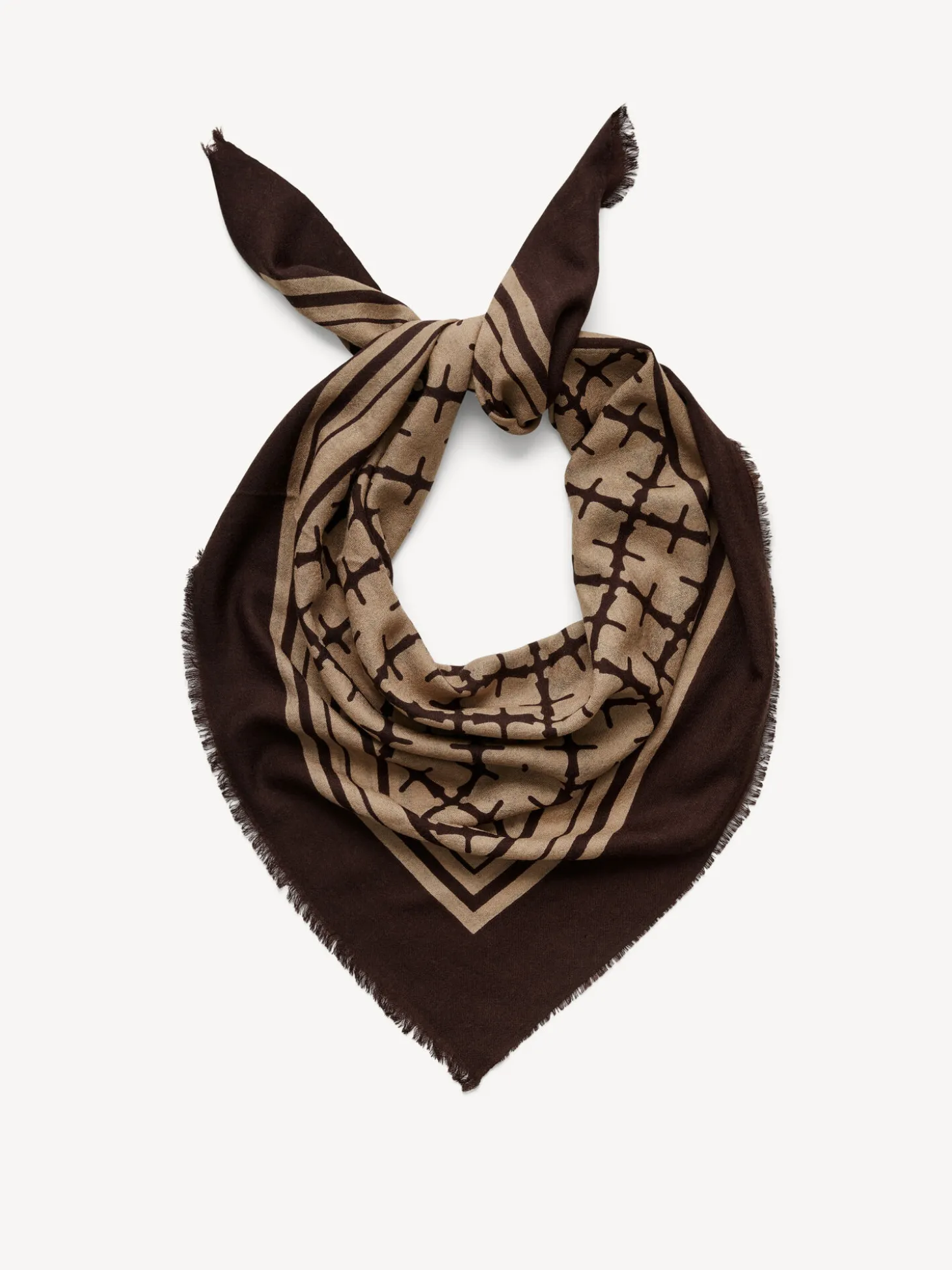 Best By Malene Birger Cornelis uldtørklæde DarkMahogany