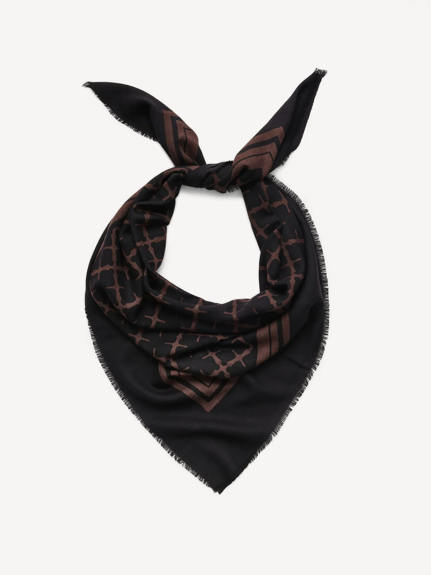 New By Malene Birger Cornelis uldtørklæde DarkChokolate