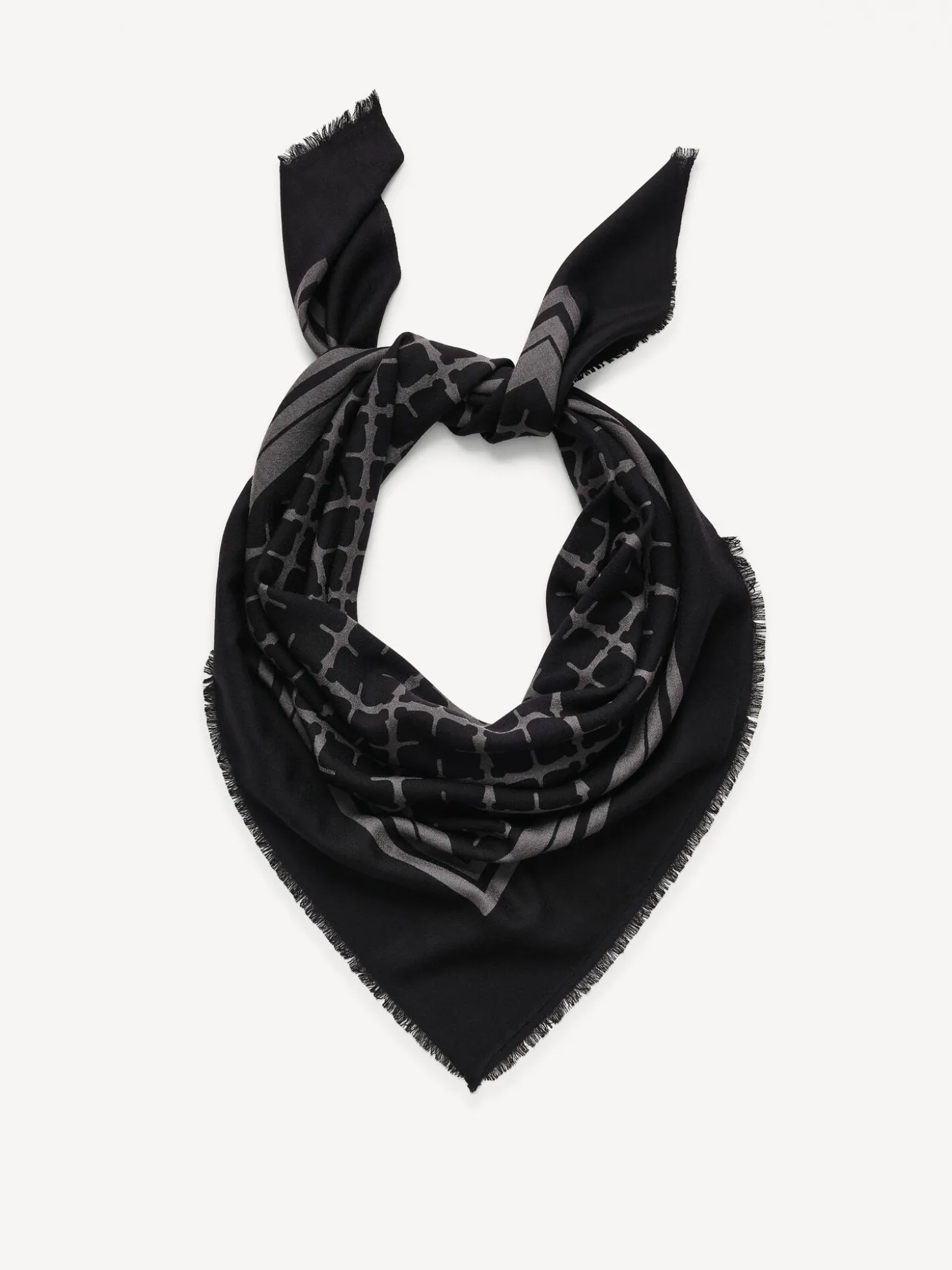 Hot By Malene Birger Cornelis uldtørklæde Charcoal