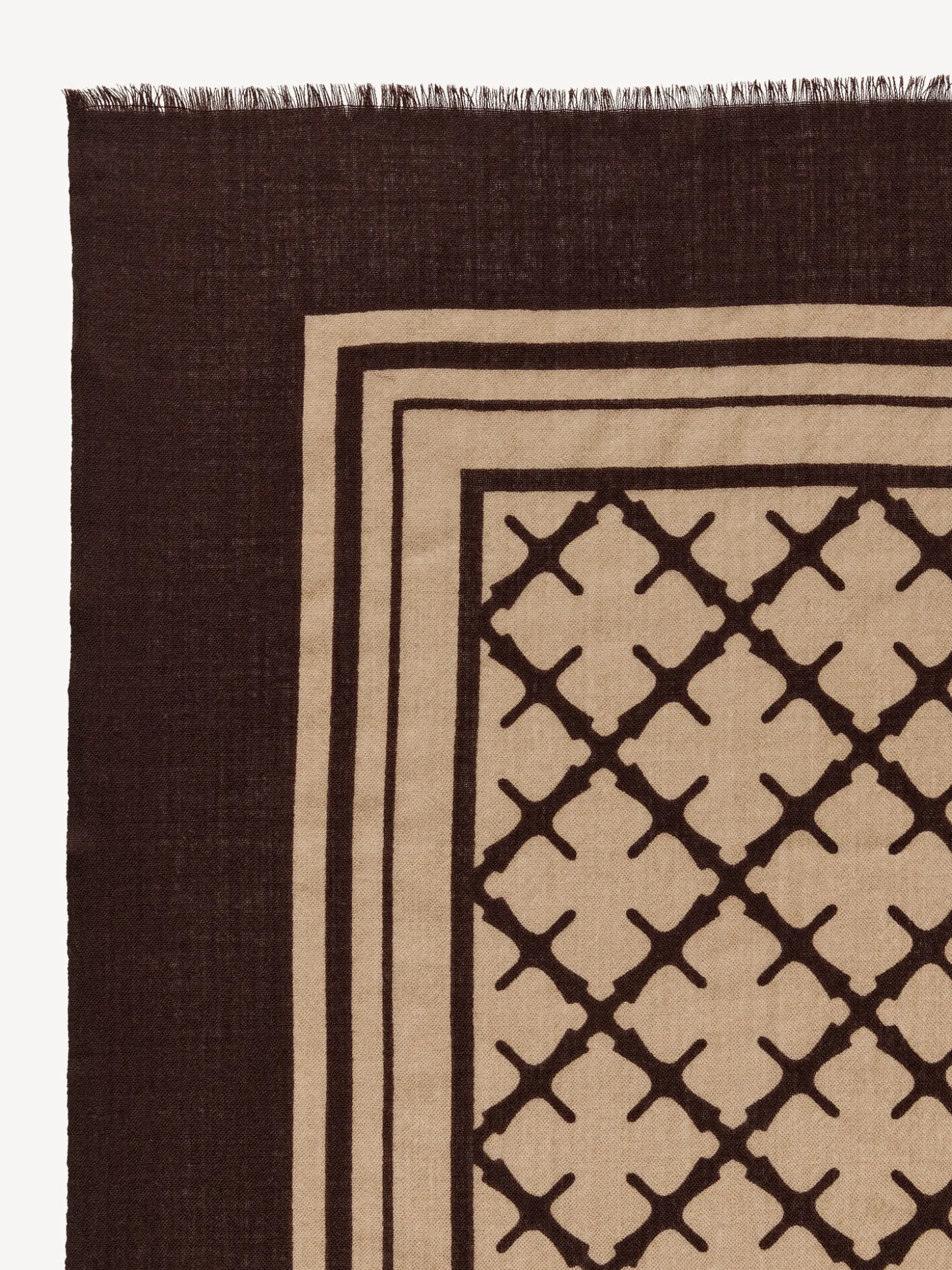 Best By Malene Birger Cornelis uldtørklæde DarkMahogany