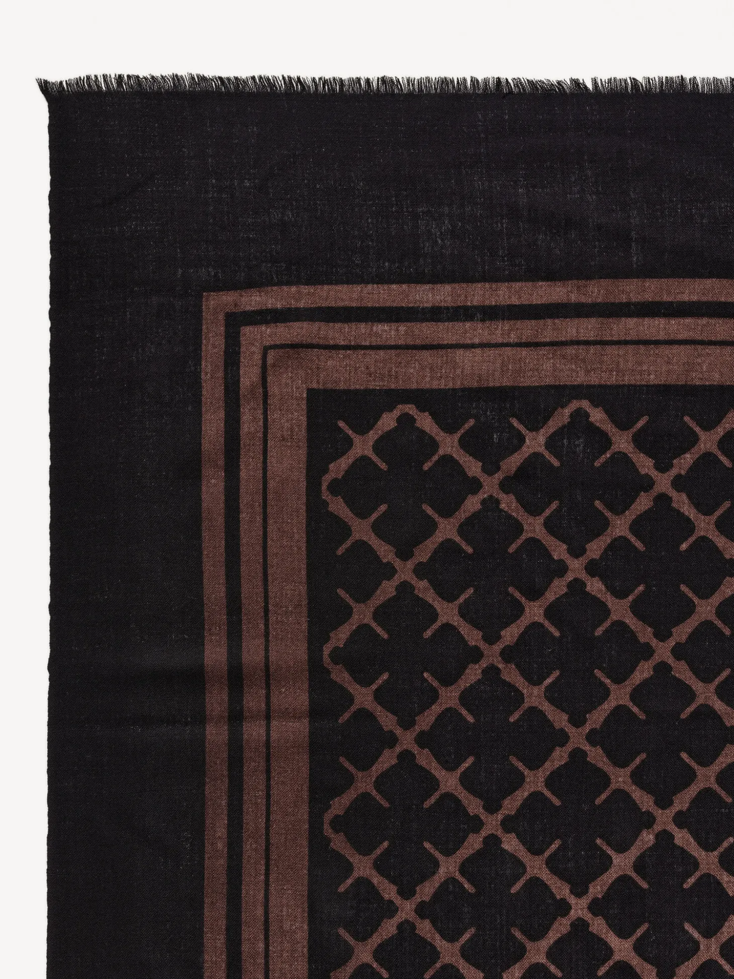 New By Malene Birger Cornelis uldtørklæde DarkChokolate