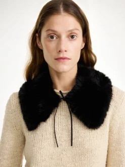Fashion By Malene Birger Cowie faux fur krave Black