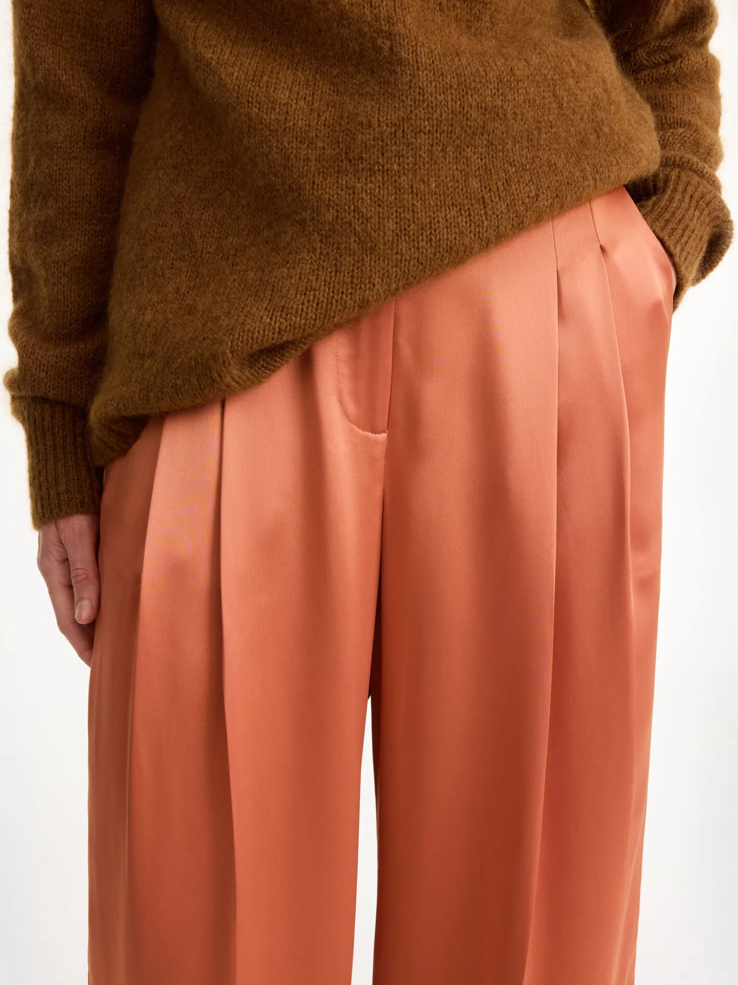 New By Malene Birger Cymbaria højtaljede bukser DarkCherryPlum