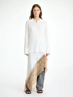 New By Malene Birger Delphine sweater i merinould SoftWhite
