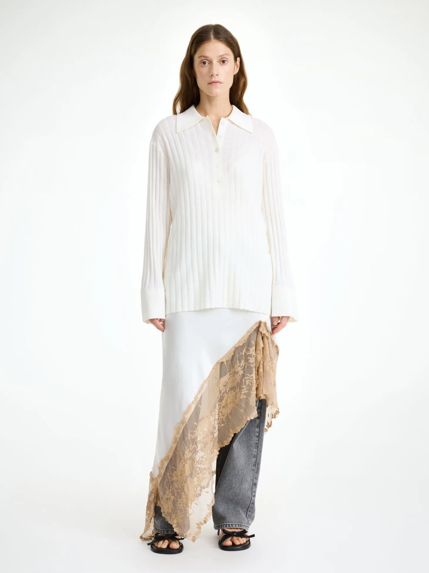 New By Malene Birger Delphine sweater i merinould SoftWhite
