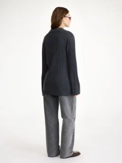 New By Malene Birger Delphine sweater i merinould Jetgrey