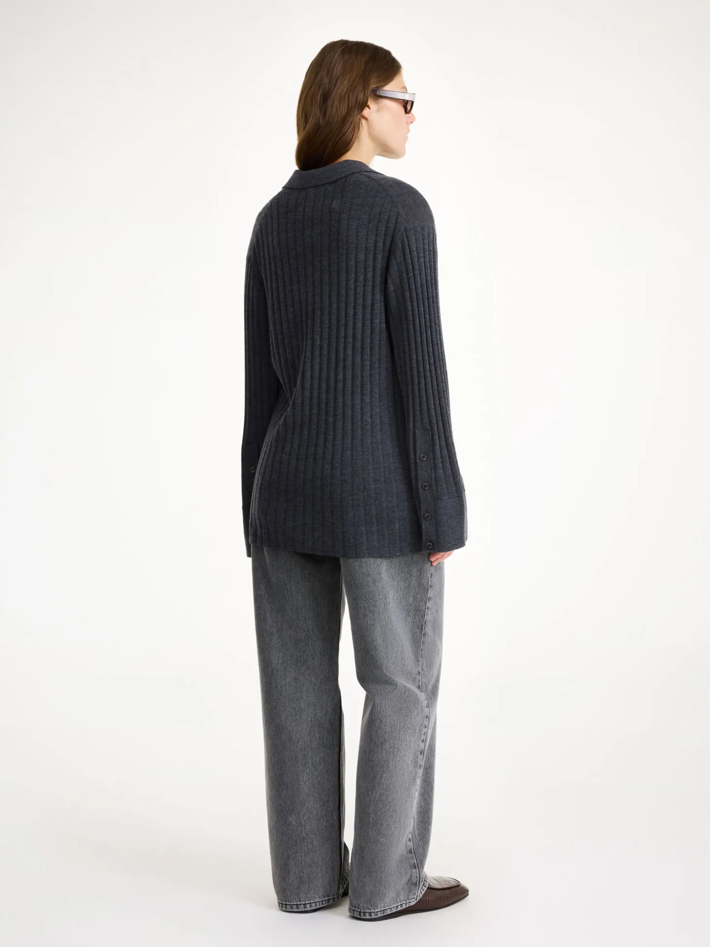 New By Malene Birger Delphine sweater i merinould Jetgrey
