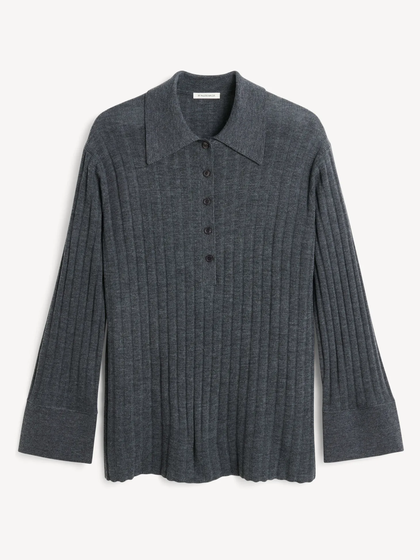 New By Malene Birger Delphine sweater i merinould Jetgrey