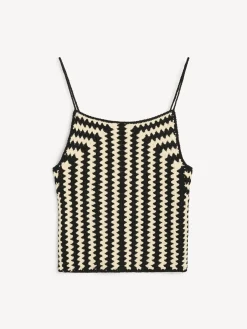 Outlet By Malene Birger Doria top CrochetBlack&White