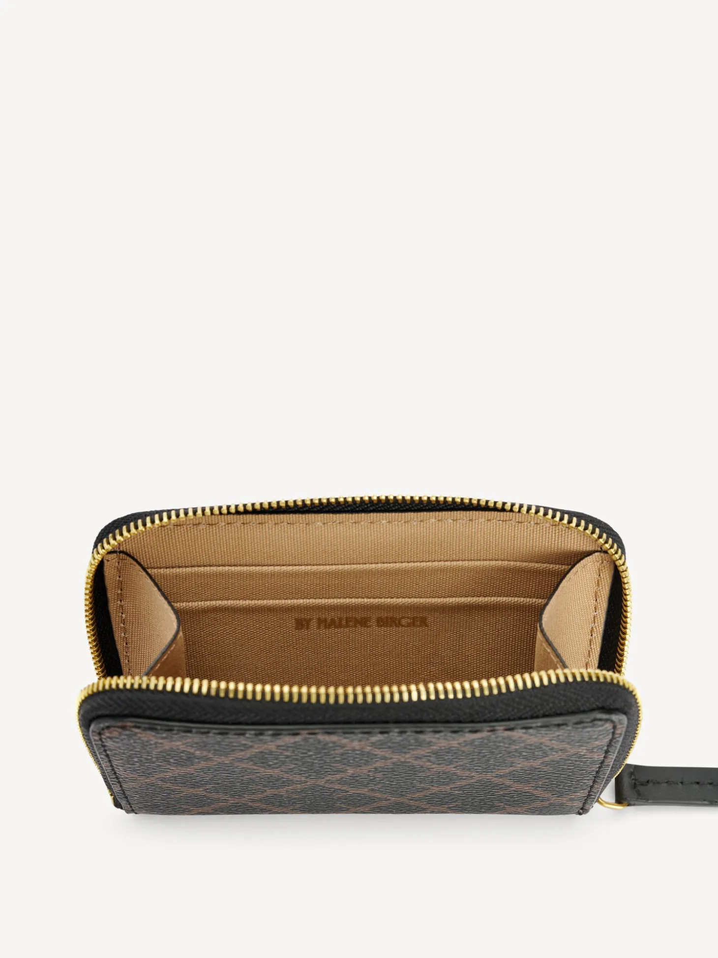 New By Malene Birger Elia møntpung med print DarkChokolate