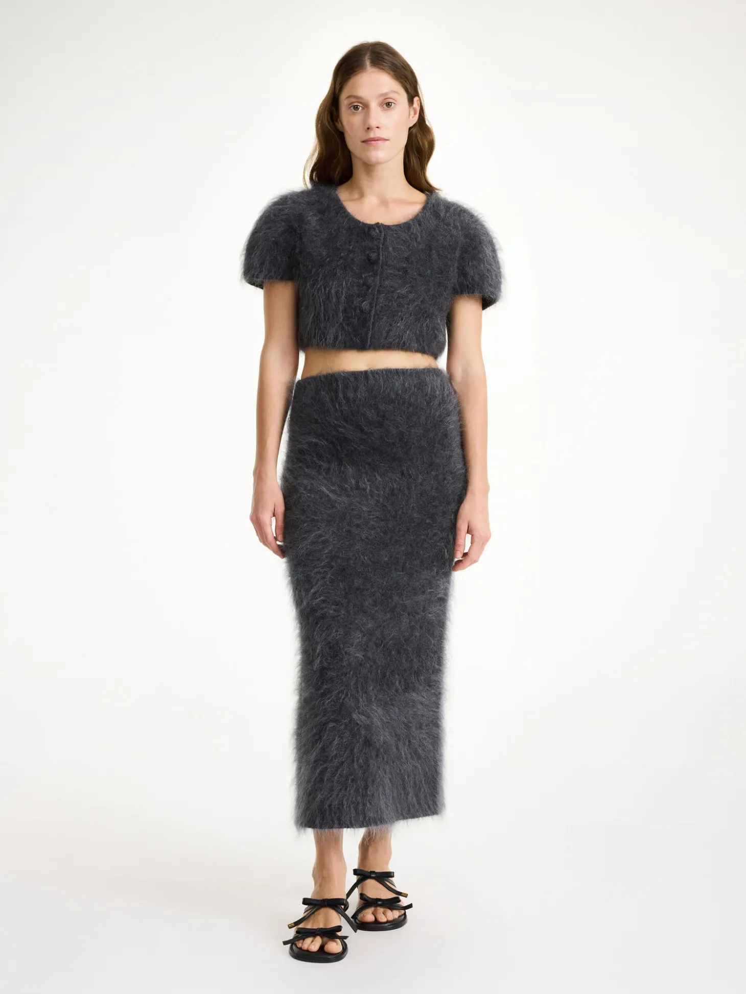 Fashion By Malene Birger Estille midinederdel Jetgrey