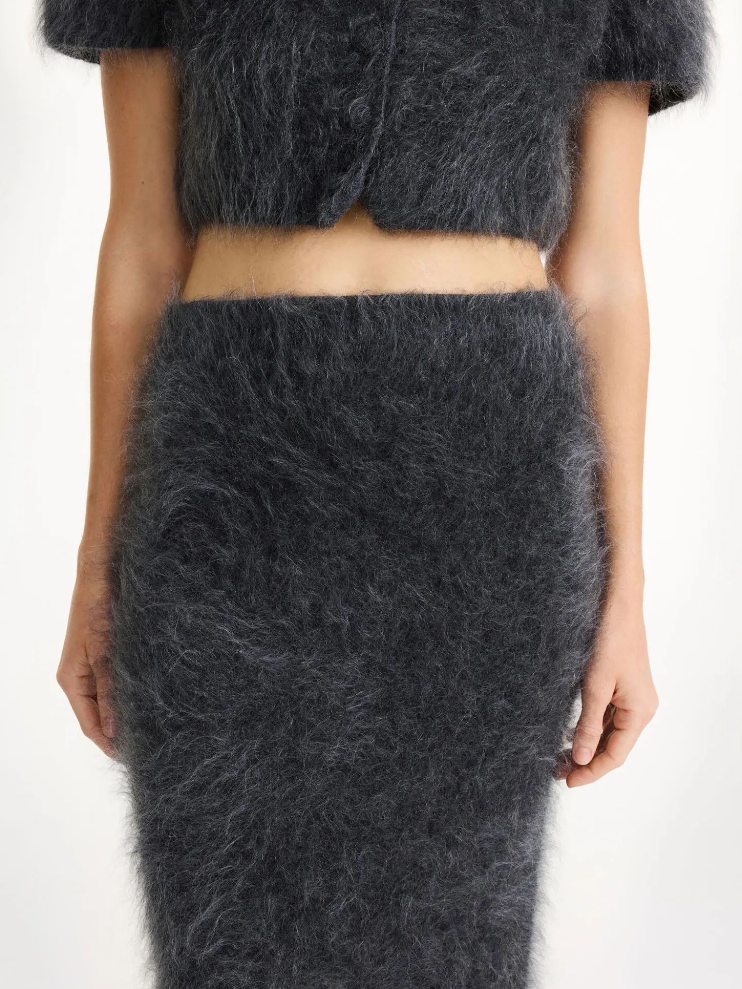 Fashion By Malene Birger Estille midinederdel Jetgrey