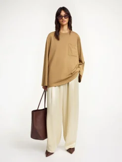 Best By Malene Birger Fayeh langærmet T-shirt LightBrown