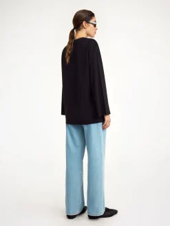 Outlet By Malene Birger Fayeh lang&aelig;rmet T-shirt Black