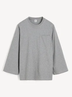Fashion By Malene Birger Fayeh langærmet T-shirt GreyMelange