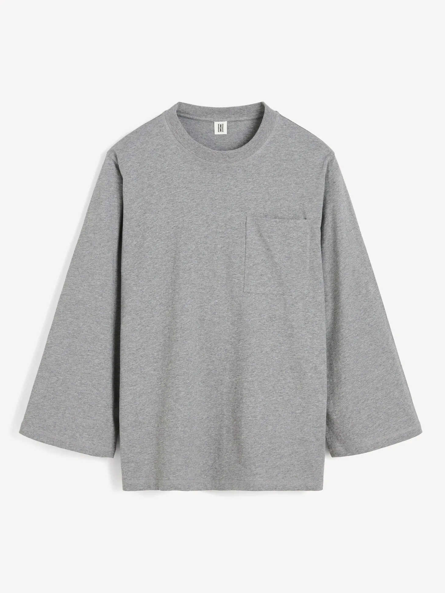 Fashion By Malene Birger Fayeh langærmet T-shirt GreyMelange