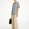 Online By Malene Birger Fayeh T-shirt i bomuld GreyMelange