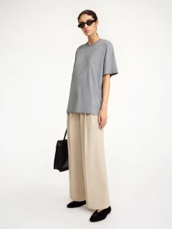 Online By Malene Birger Fayeh T-shirt i bomuld GreyMelange