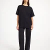 Fashion By Malene Birger Fayeh T-shirt i bomuld Black