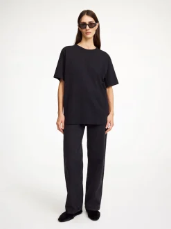 Fashion By Malene Birger Fayeh T-shirt i bomuld Black