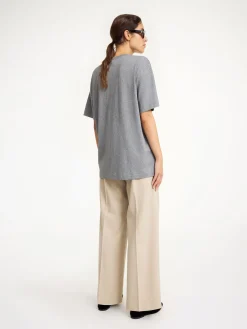 Online By Malene Birger Fayeh T-shirt i bomuld GreyMelange